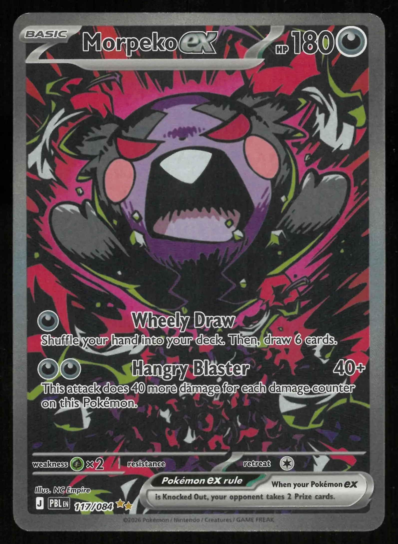 2026 Pokemon Pitch Black Morpeko ex Special Illustration Rare 117/084 