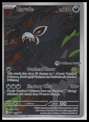 2026 Pokemon Promo Zarude Pokemon Center Stamped Pitch Black ETB Promo 