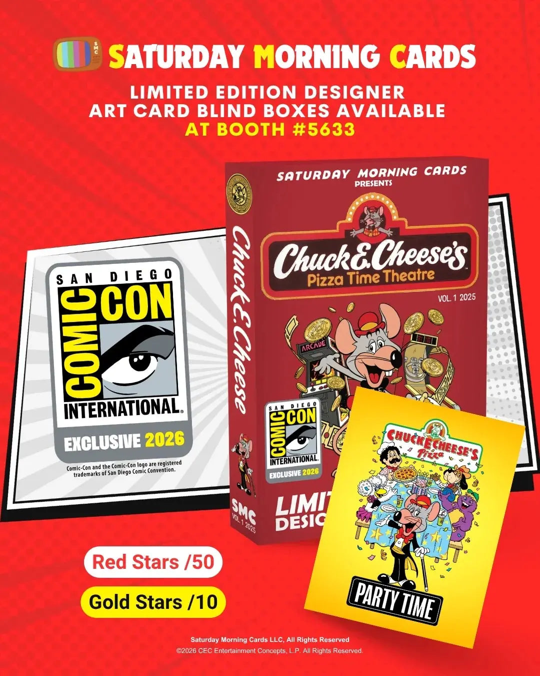 2026 Saturday Morning Cards SDCC Exclusive Chuck E. Cheese 