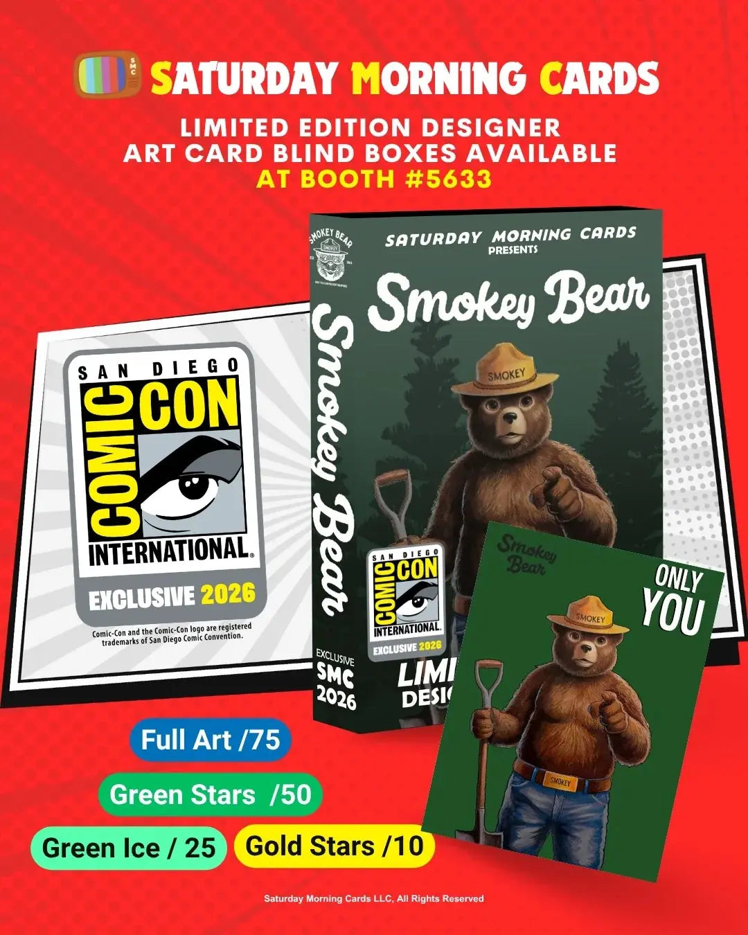 2026 Saturday Morning Cards SDCC Exclusive Smokey Bear 