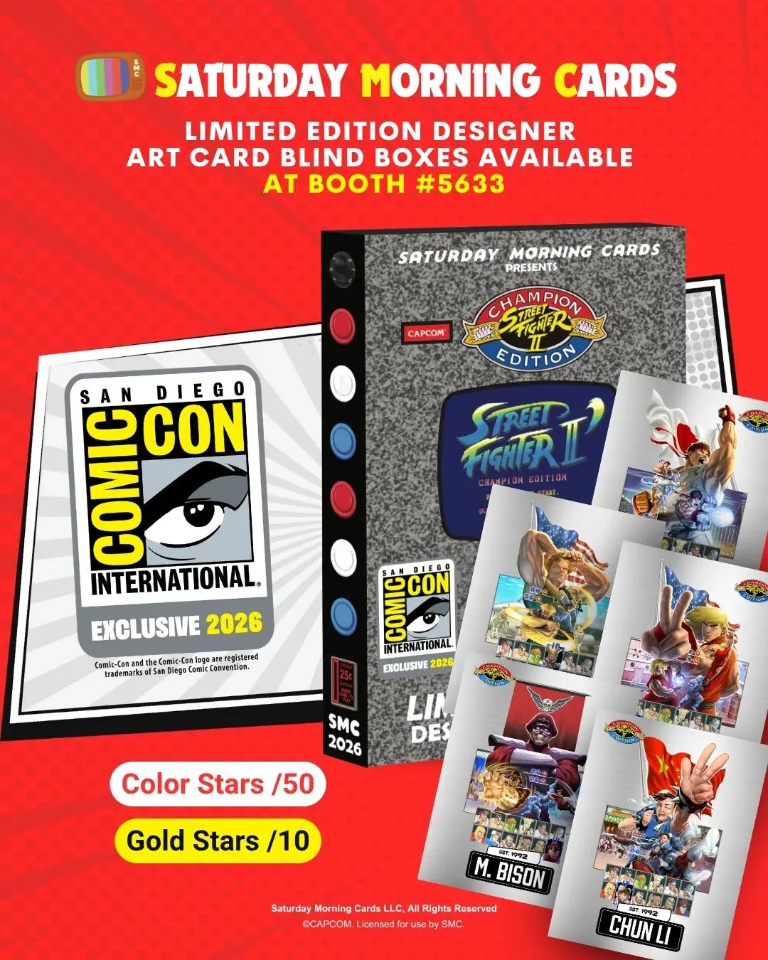 2026 Saturday Morning Cards SDCC Exclusive Street Fighter 2 