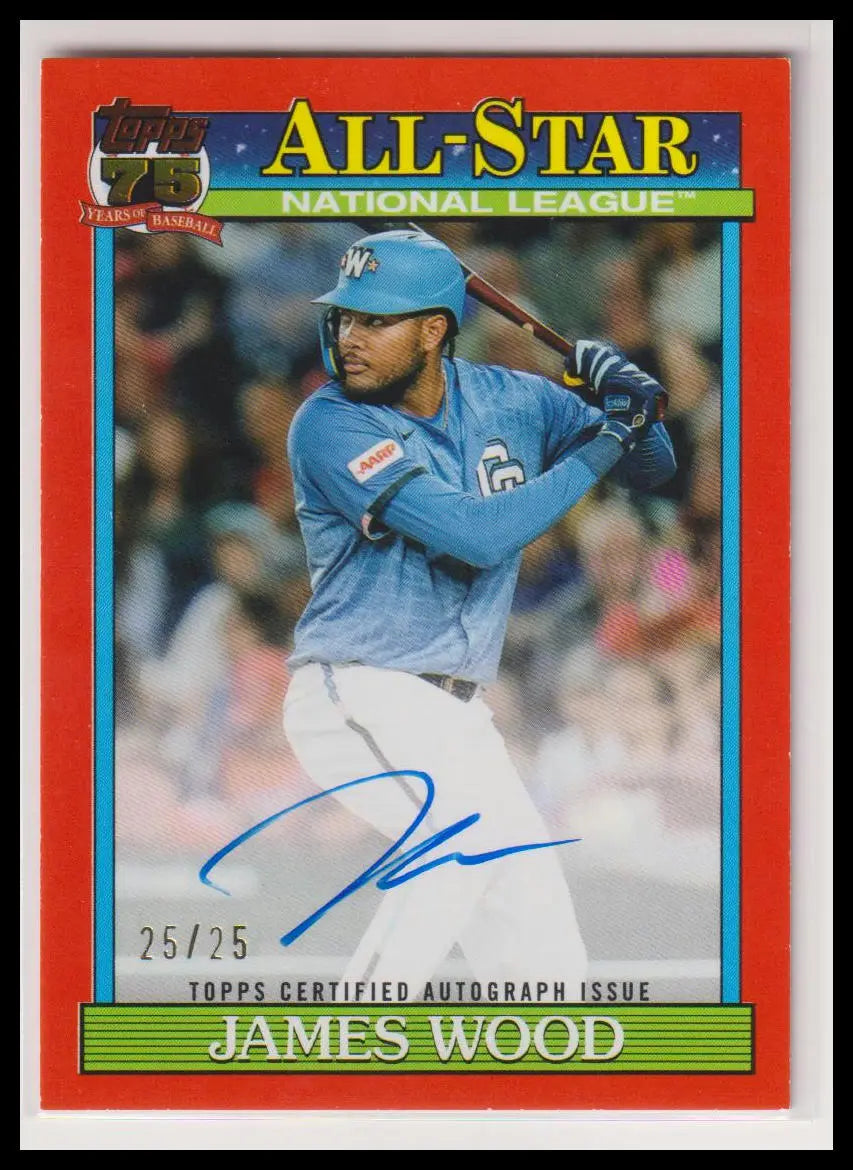2026 Topps 1991 Topps All-Stars Autograph James Wood Auto Orange /25 