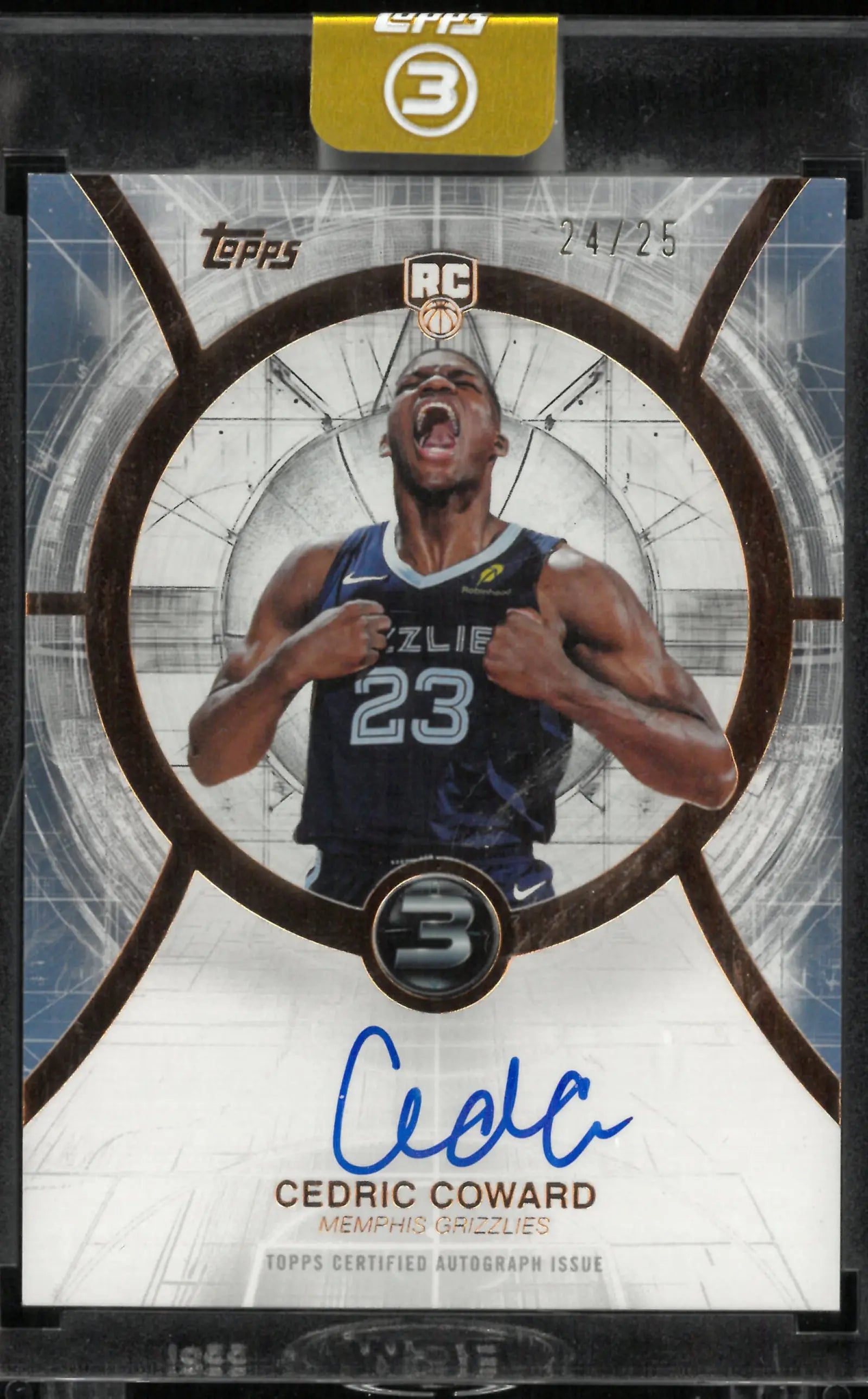 2026 Topps 3 Rookie Autograph Cedric Coward Auto RC 