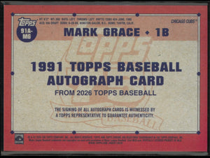 2026 Topps Baseball Autograph 1991 Mark Grace Auto 