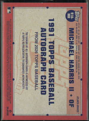 2026 Topps Baseball Autograph 1991 Michael Harris II Blue /150 