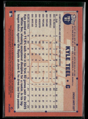 2026 Topps Baseball Gold 75 Years Of Baseball Throwback Rookie Kyle Teel 1/1 