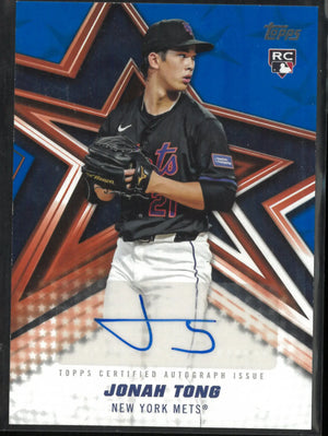 2026 Topps Baseball Stars Autograph Jonah Tong /150 RC Rookie 