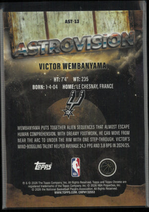 2026 Topps Chrome Cactus Jack Astrovision Victor Wembanyama 