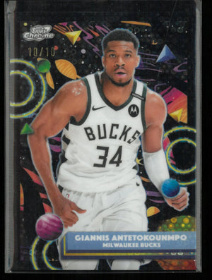 2026 Topps Chrome Cosmic Giannis Antetokounmpo Black Fast Break /10 