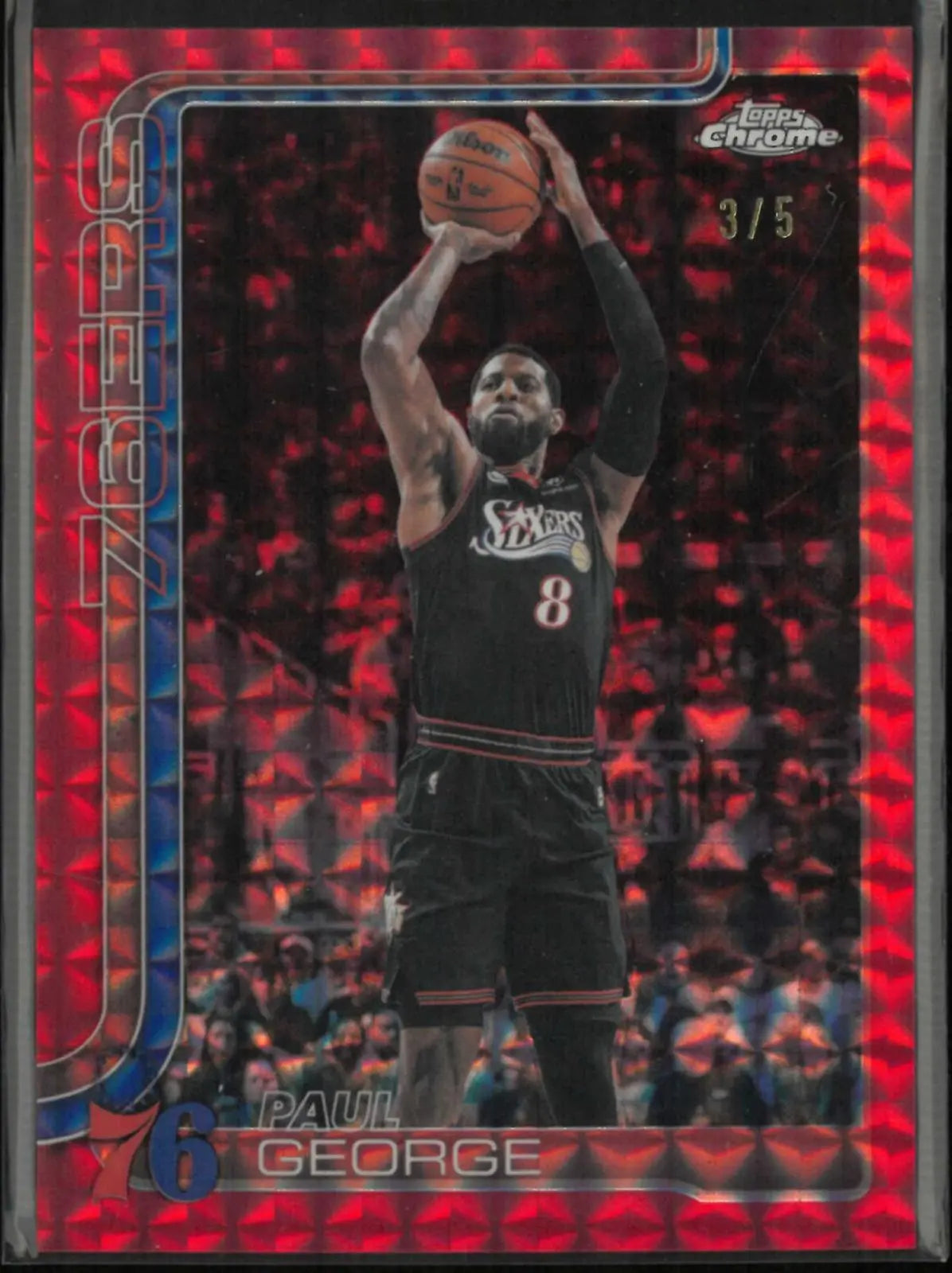 2026 Topps Chrome Paul George Red Geometric /5 