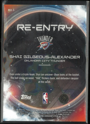 2026 Topps Chrome Re-Entry Shai Gilgeous Alexander SSP 