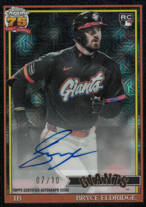 2026 Topps Chrome Rookie Bryce Eldridge 1991 35th Annv. RC Black Mojo Ref. /10 