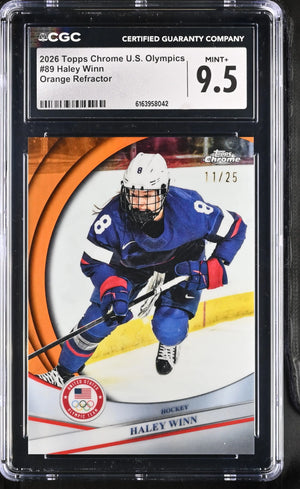 2026 Topps Chrome U.S. Olympics Haley Winn Orange /25 CGC 9.5 