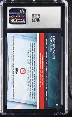 2026 Topps Chrome U.S. Olympics Lindsey Vonn Pink /250 CGC 9 