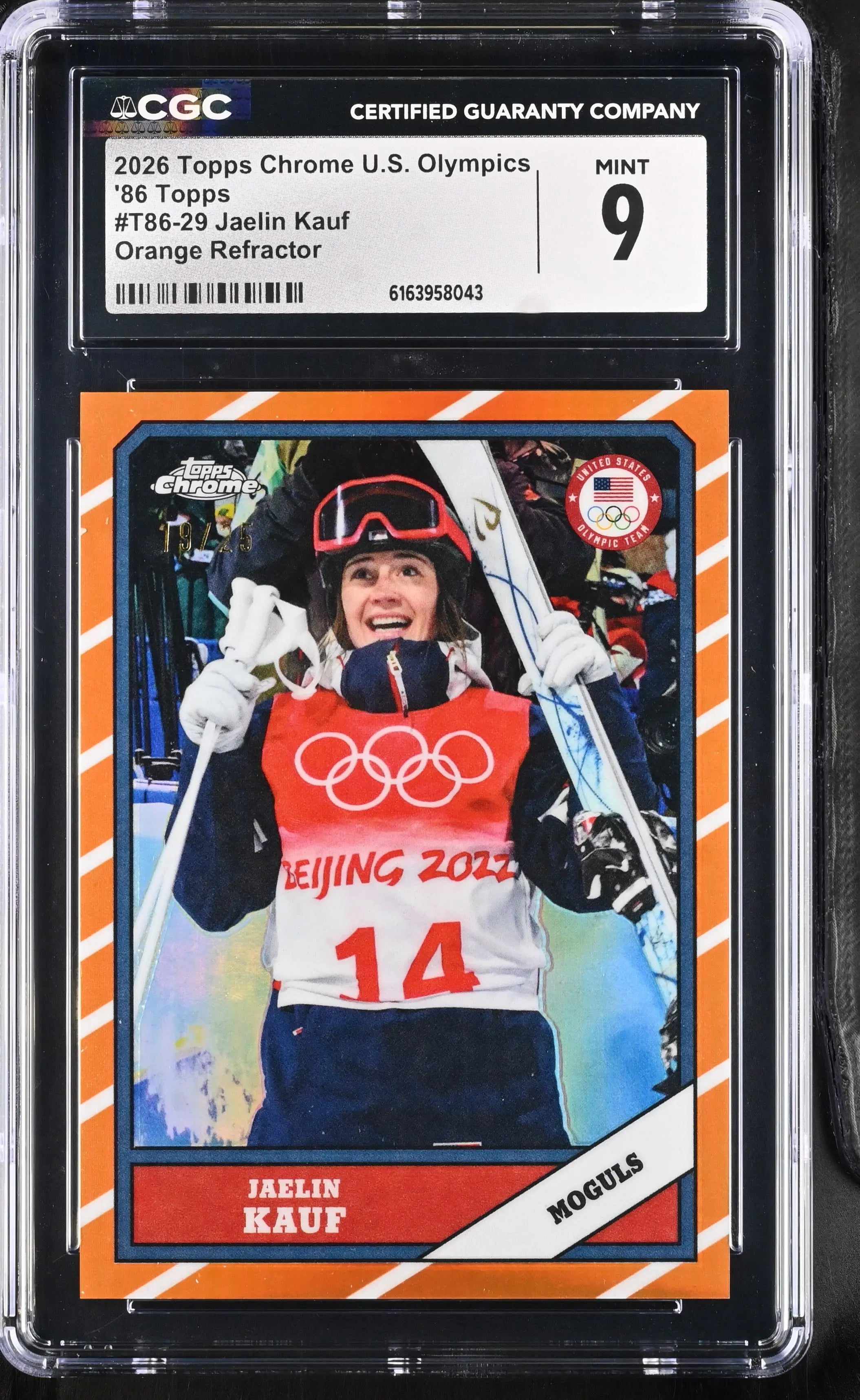 2026 Topps Chrome U.S. Olympics '86 Topps Autograph Jaelin Kauf Auto CGC 9 