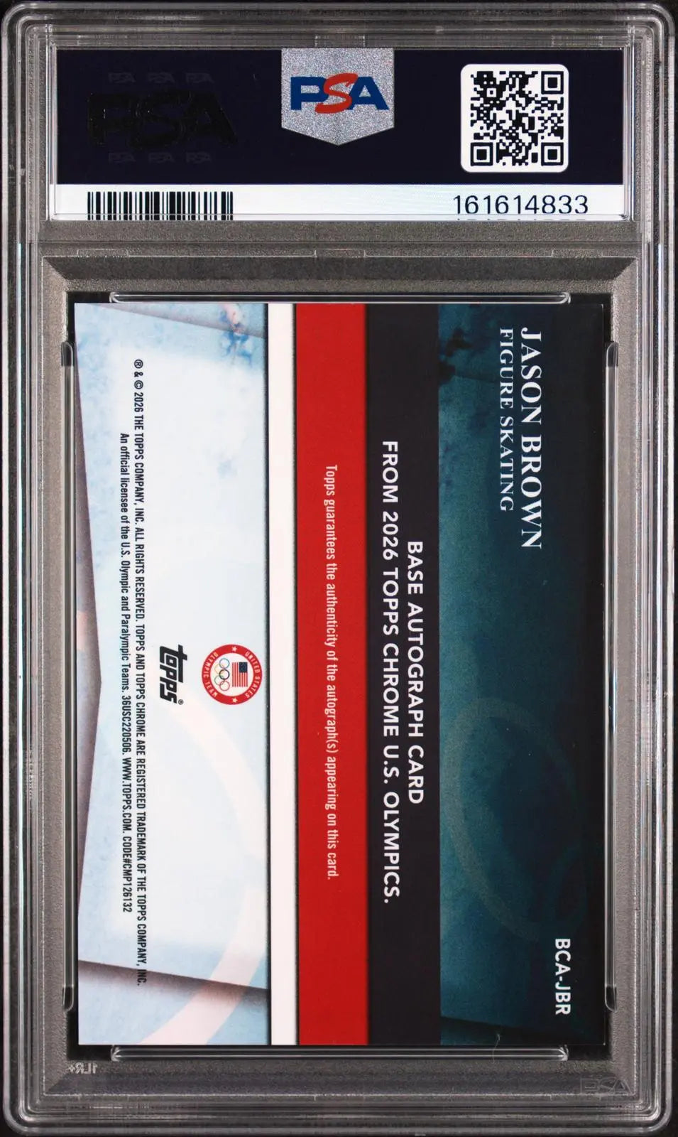 2026 Topps Chrome U.S. Winter Olympic Autograph Jason Brown Gold Ref. /50 PSA 9 