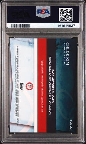 2026 Topps Chrome U.S. Winter Olympic & Paralympic Autograph Chloe Kim PSA 9 
