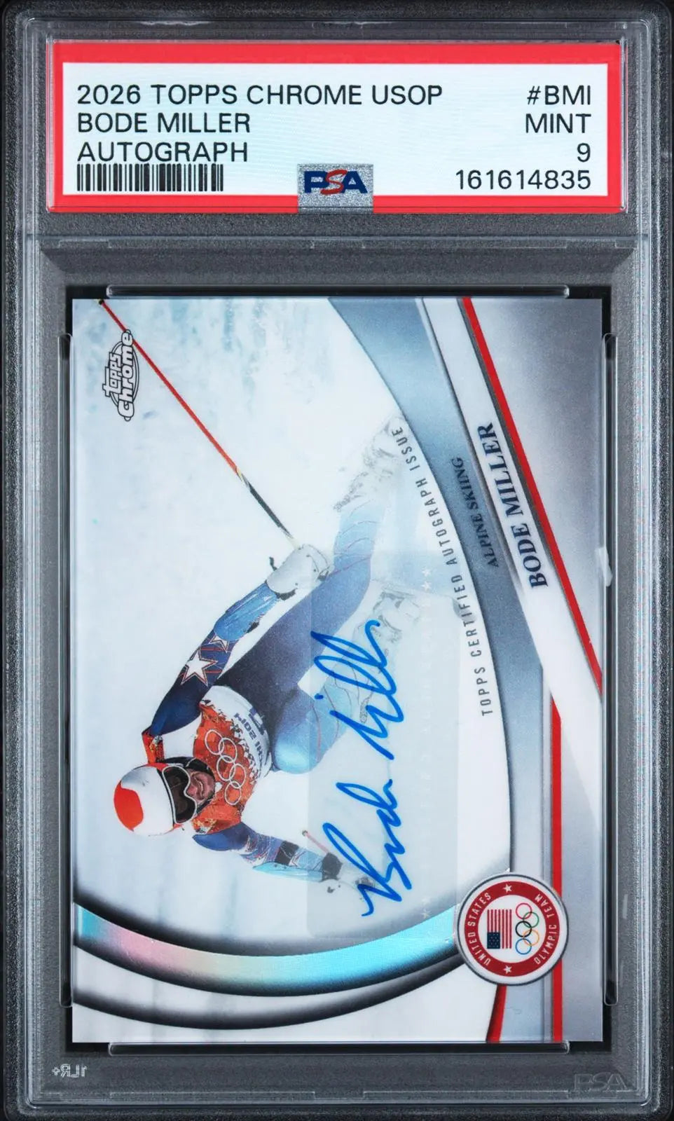 2026 Topps Chrome U.S. Winter Olympic & Paralympic Team Auto Bode Miller PSA 9 