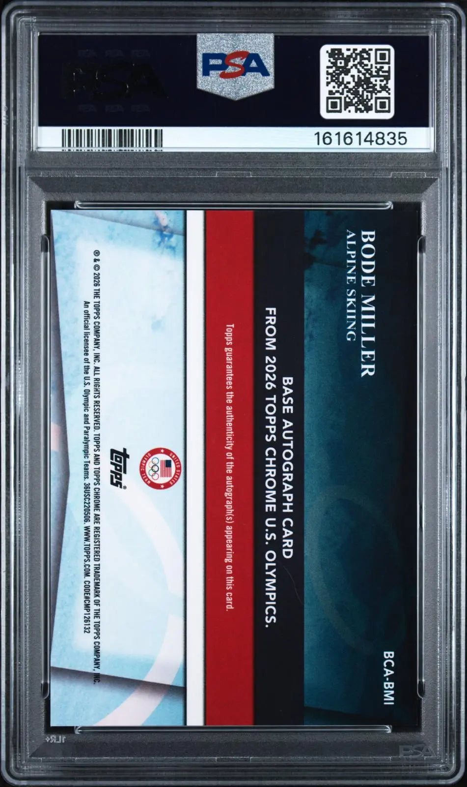 2026 Topps Chrome U.S. Winter Olympic & Paralympic Team Auto Bode Miller PSA 9 
