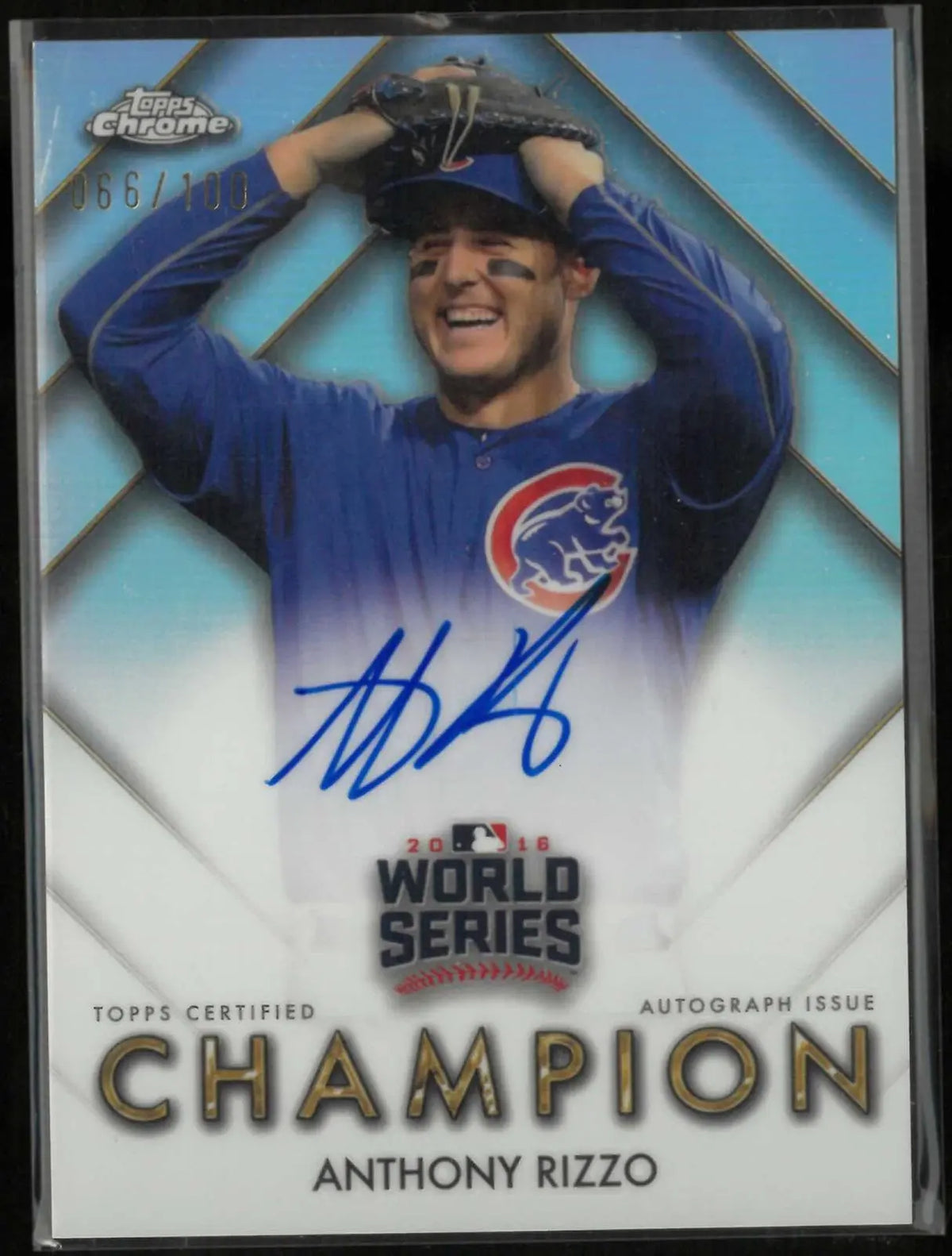 2026 Topps Chrome World Series Champion Autograph Anthony Rizzo Auto /100 