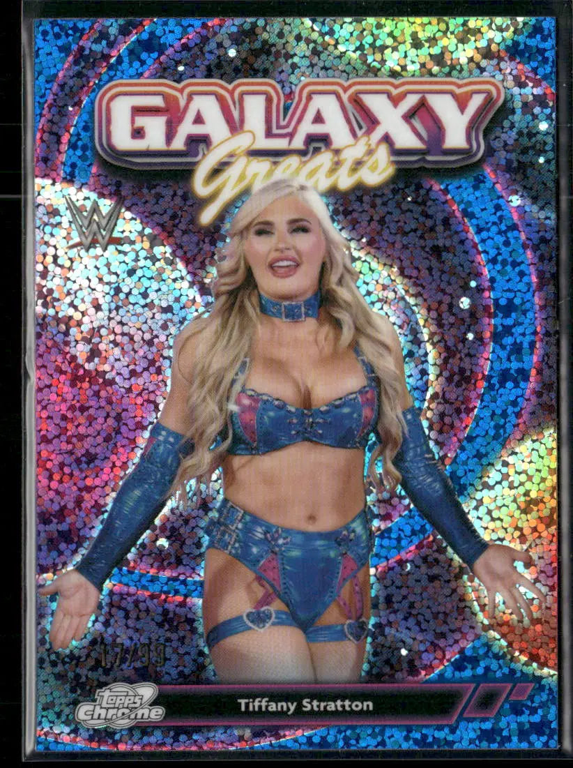2026 Topps Cosmic Chrome Blue Galaxy Greats Tiffany Stratton /99 