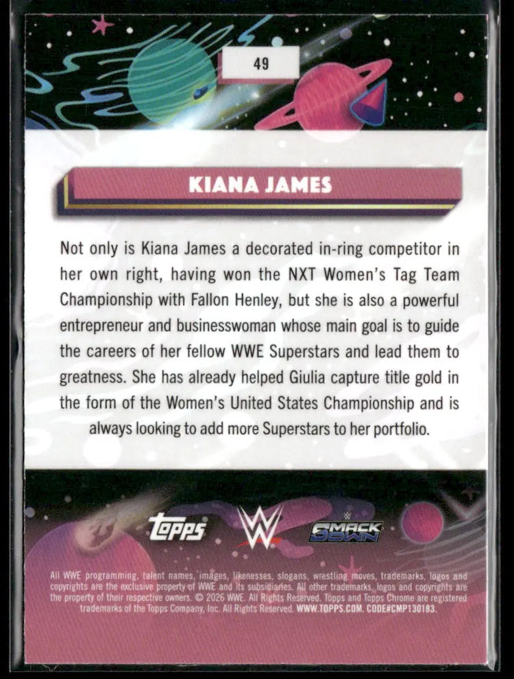 2026 Topps Cosmic Chrome Green Kiana James /75 