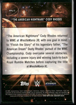 2026 Topps Cosmic Chrome Planetary Pursuit Jupiter Cody Rhodes #PPJ-1 