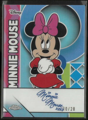 2026 Topps Disney Chrome Facsimile Autograph Minnie Mouse Auto /28 