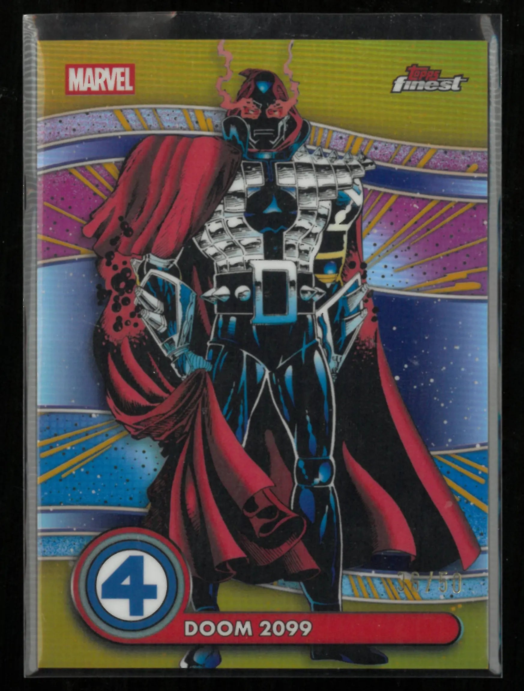 2026 Topps Finest Doom 2099 /50 Gold Refractor 