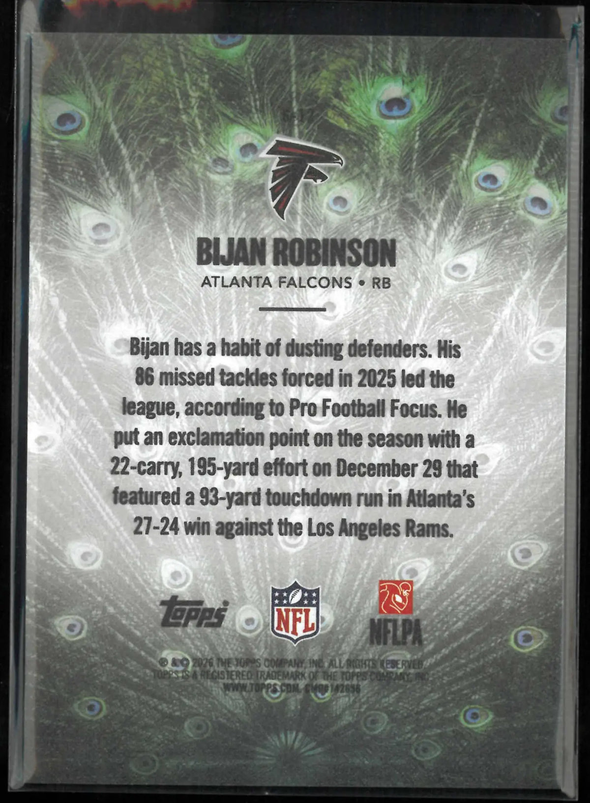 2026 Topps Flagship Struttin Bijan Robinson 