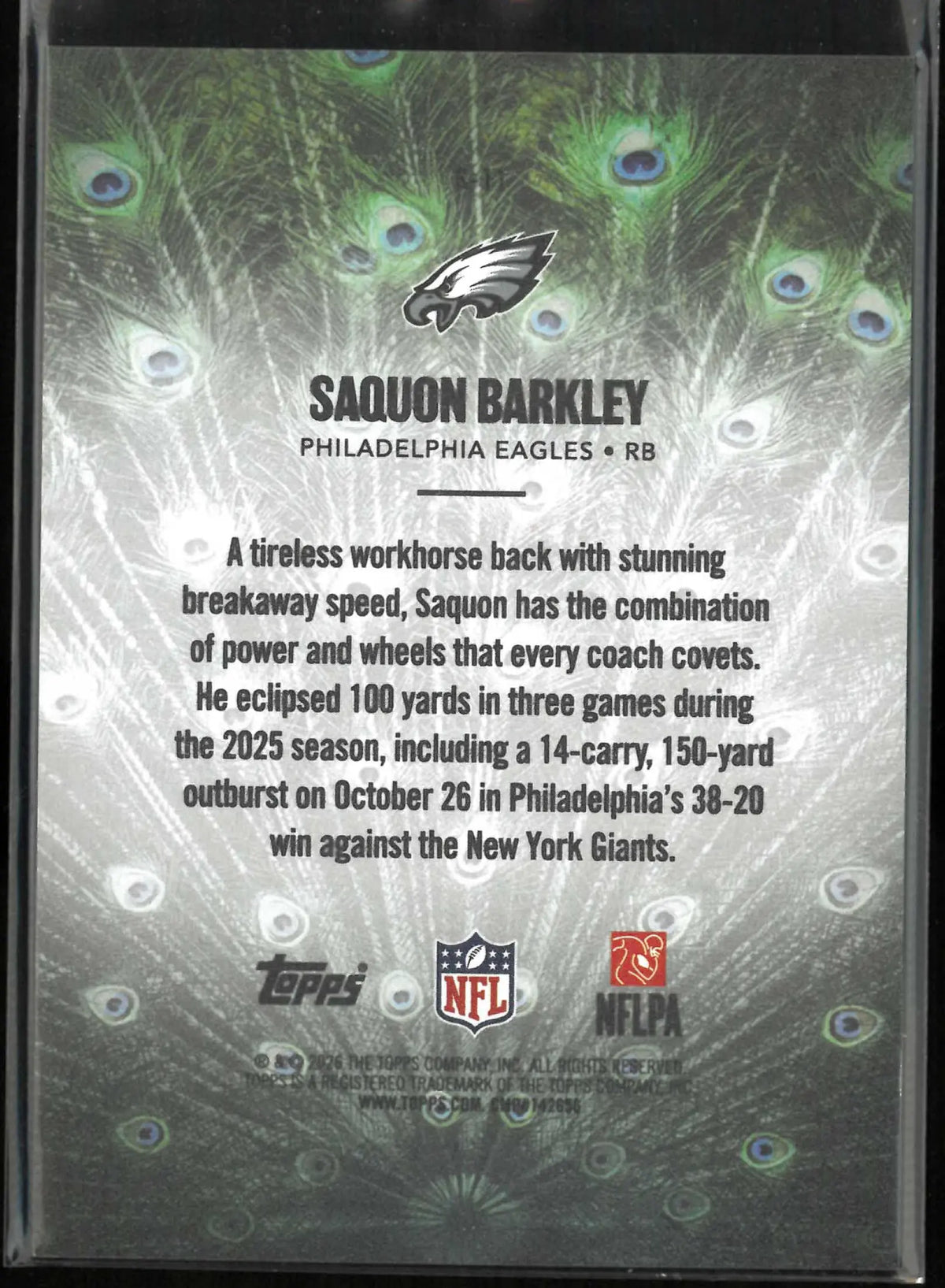 2026 Topps Flagship Struttin Saquon Barkley Case Hit 