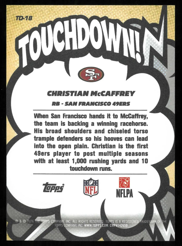 2026 Topps Flagship Touchdown! Christian McCaffrey 