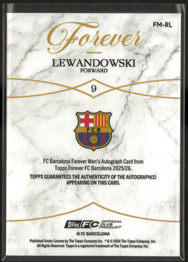 2026 Topps Forever Autograph Robert Lewandowski Auto /50 