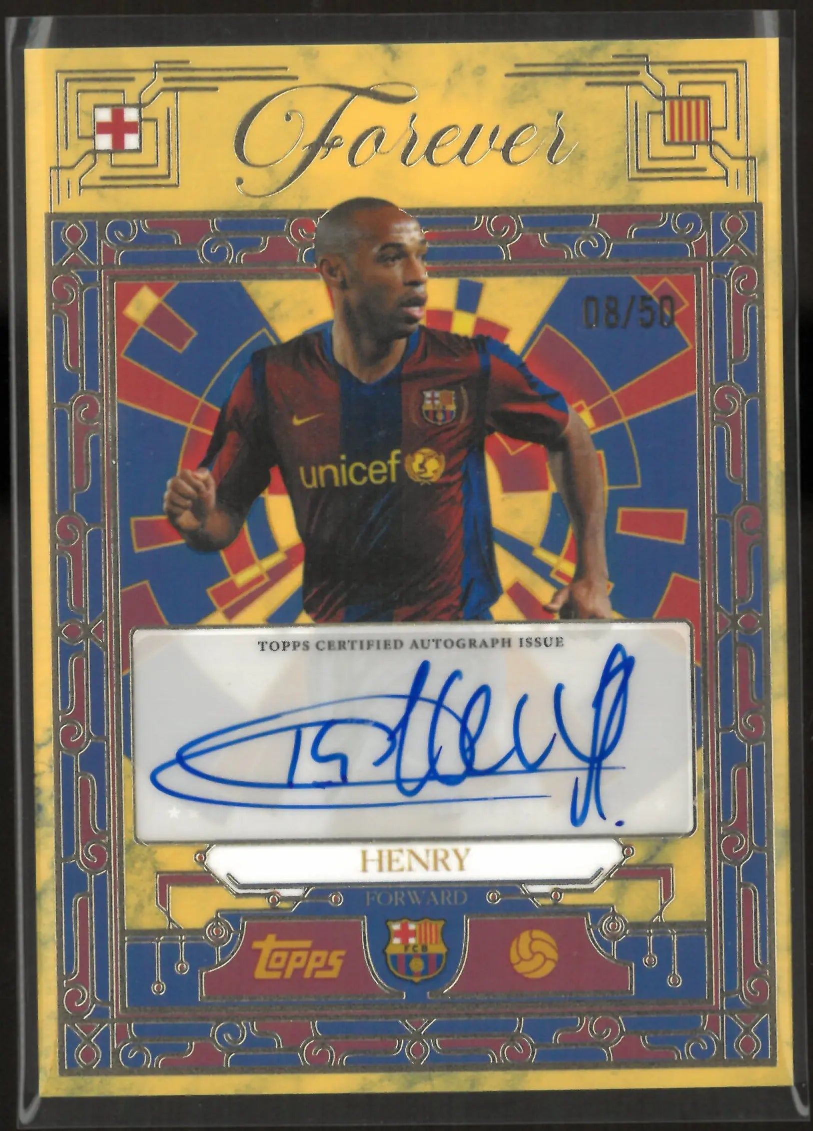 2026 Topps Forever Autograph Thierry Henry Auto Gold /50 