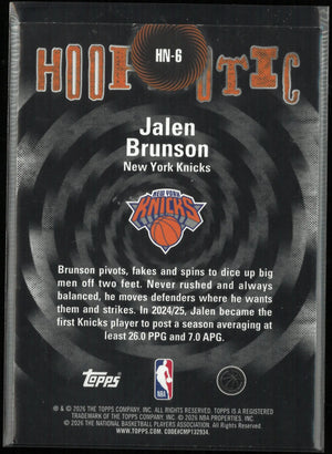 2026 Topps Hoops Hoopnotic Jalen Brunson SSP 
