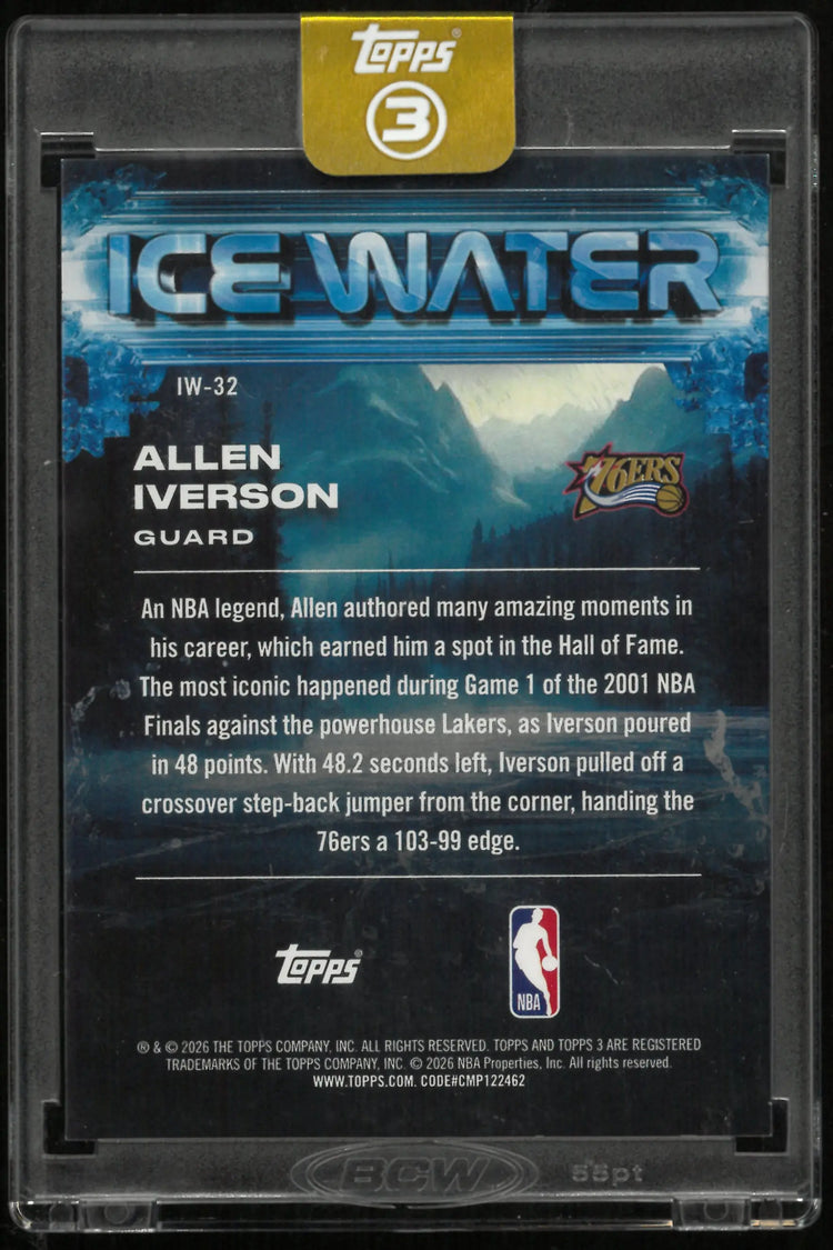 2026 Topps Ice Water Allen Iverson /25 