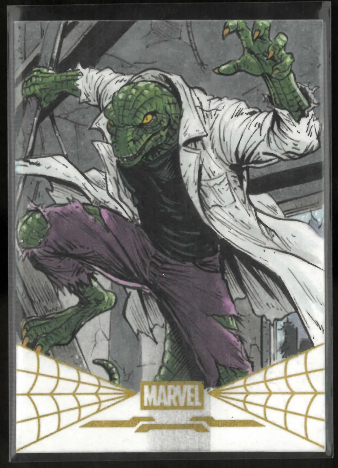 2026 Topps Marvel Mint Spider-Man Rogues' Gallery Lizard Sketch Artist Autograph 