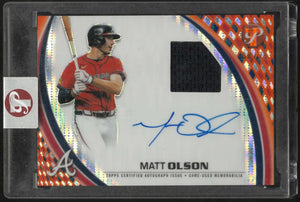 2026 Topps Pristine Pieces Autograph Patch Matt Olson Auto Orange /25 