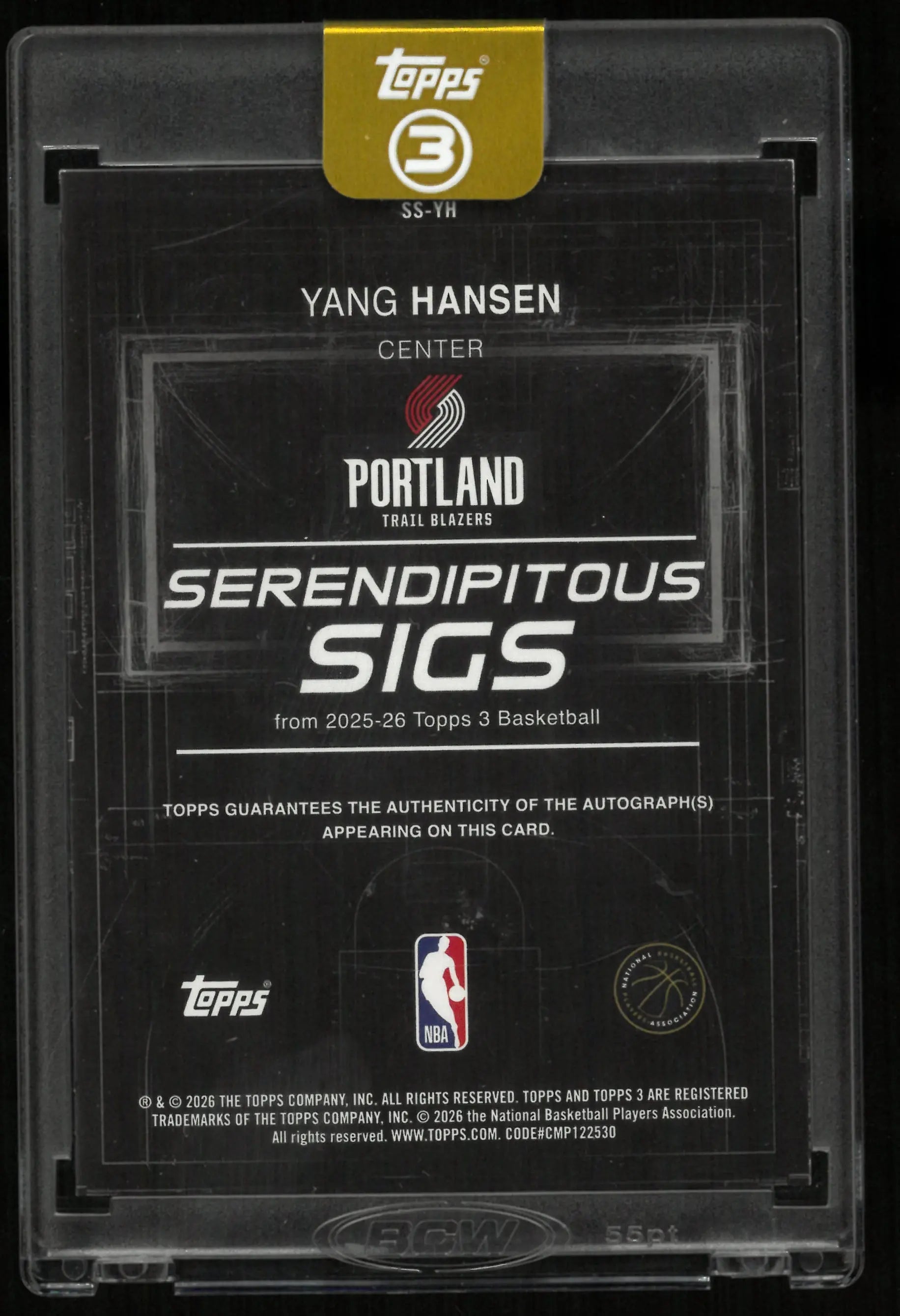 2026 Topps Serendipitous Sigs Autograph Rookie Yang Hansen Auto RC /10 