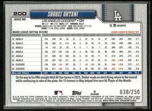 2026 Topps Series 1 Shohei Ohtani Purple Refractor 30/250 
