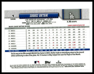 2026 Topps Shohei Ohtani 75th Anniversary Foil /75 
