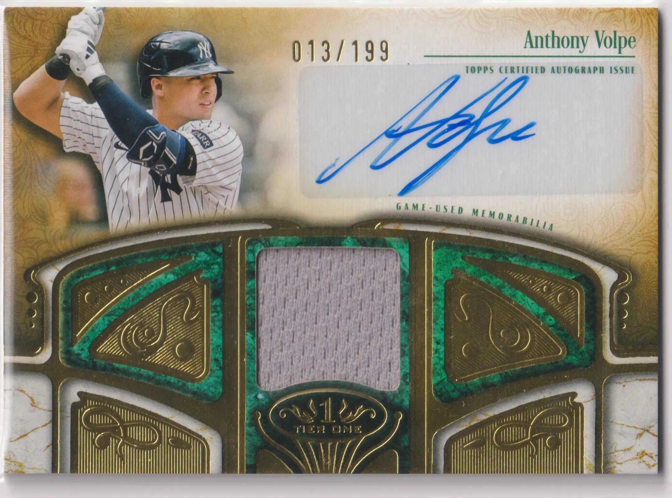 2026 Topps Tier One Autograph Patch Anthony Volpe Auto /199 
