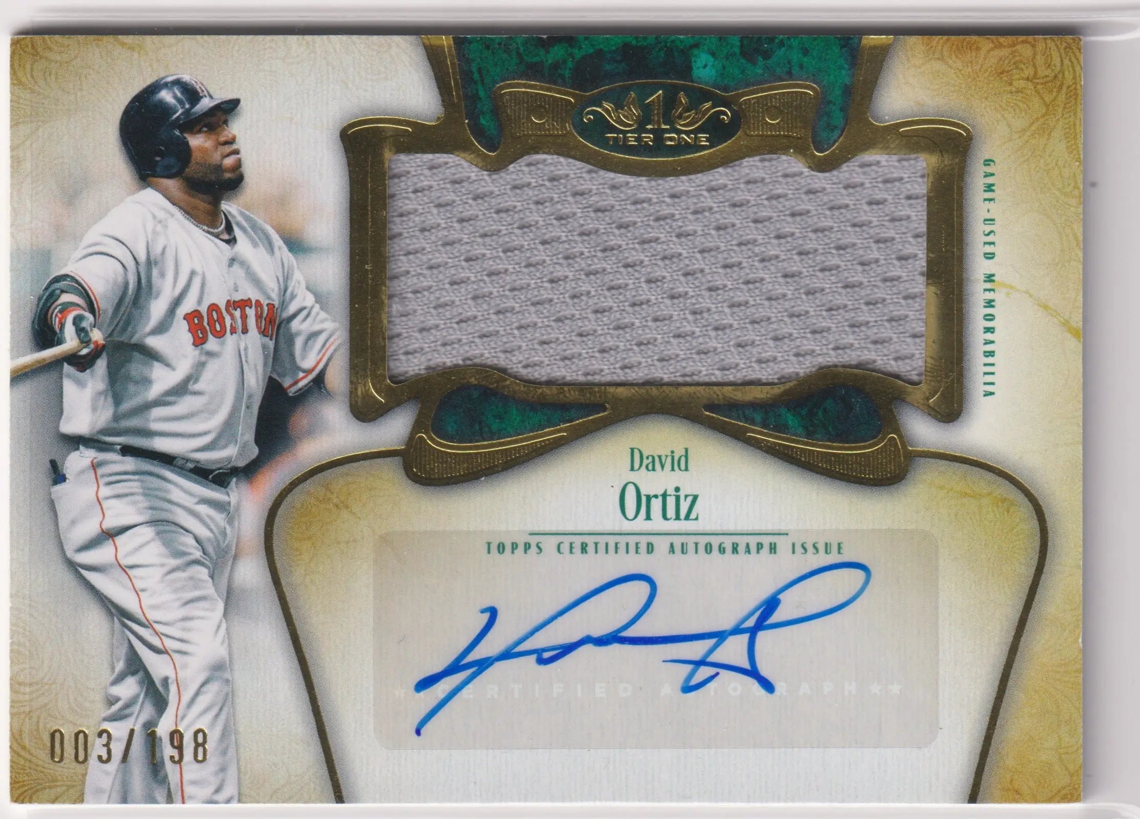 2026 Topps Tier One Jumbo Patch Autograph David Ortiz /198 