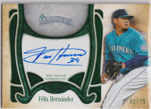 2026 Topps Tier One Top Shelf Autograph Felix Hernandez Auto Green /15 