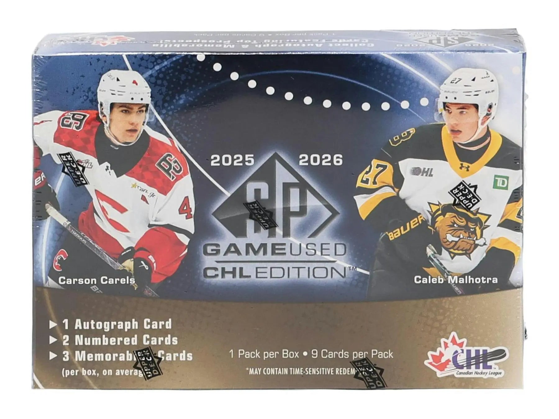 2026 Upper Deck CHL SP Game Used Hockey Hobby Box 