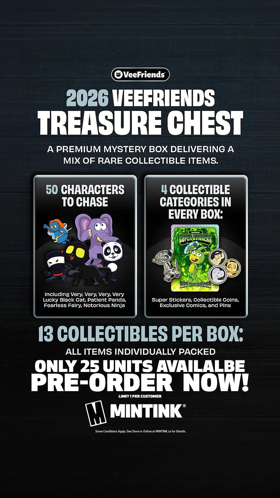 2026 VeeFriends Treasure Chest Hobby Box (PRE ORDER) 