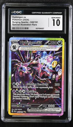 24 Pokemon Surging Sparks Hydreigon ex Special Illustration Rare CGC 10 240/191 