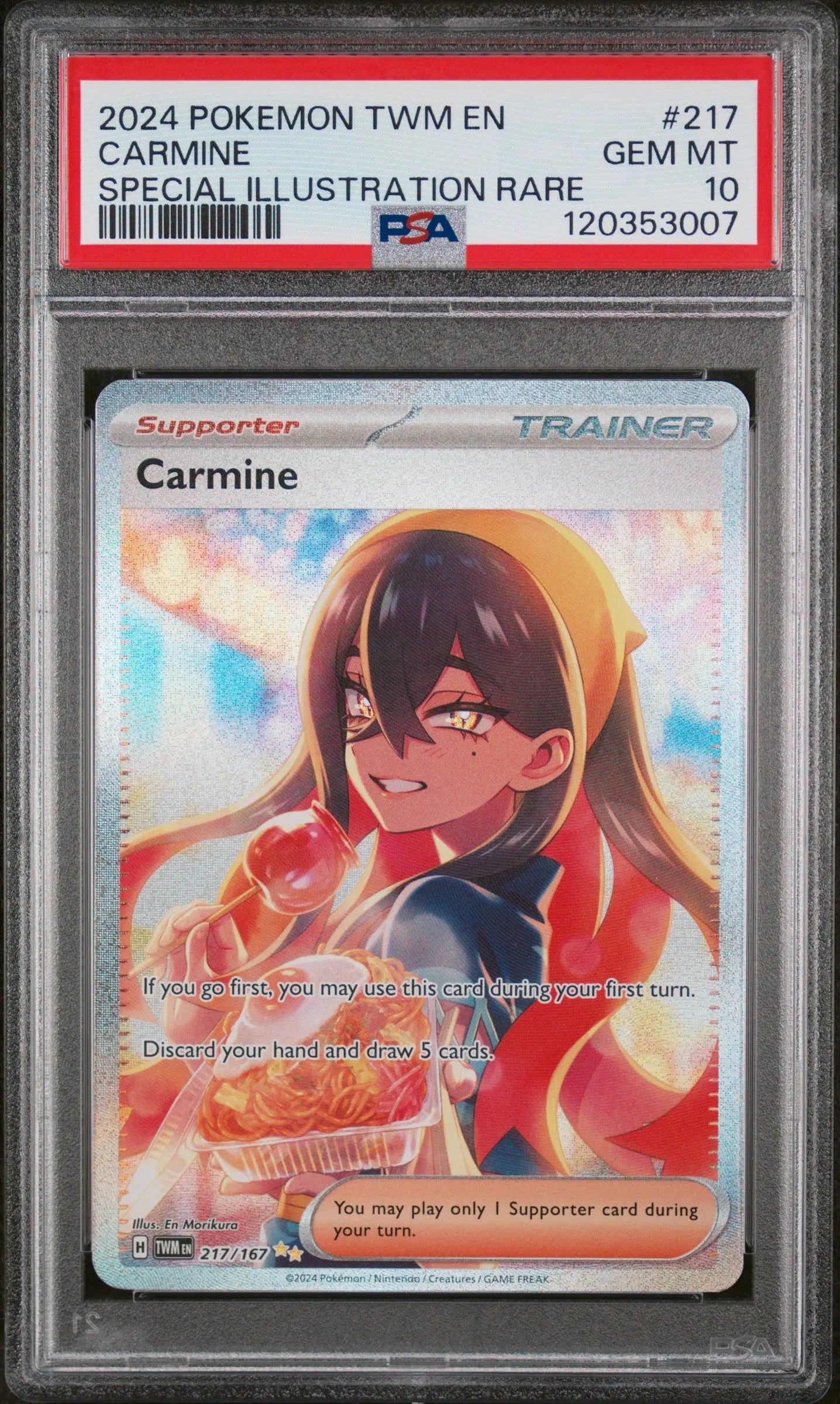 24 Pokemon Twilight Masquerade Carmine Special Illustration Rare PSA 10 217/167 