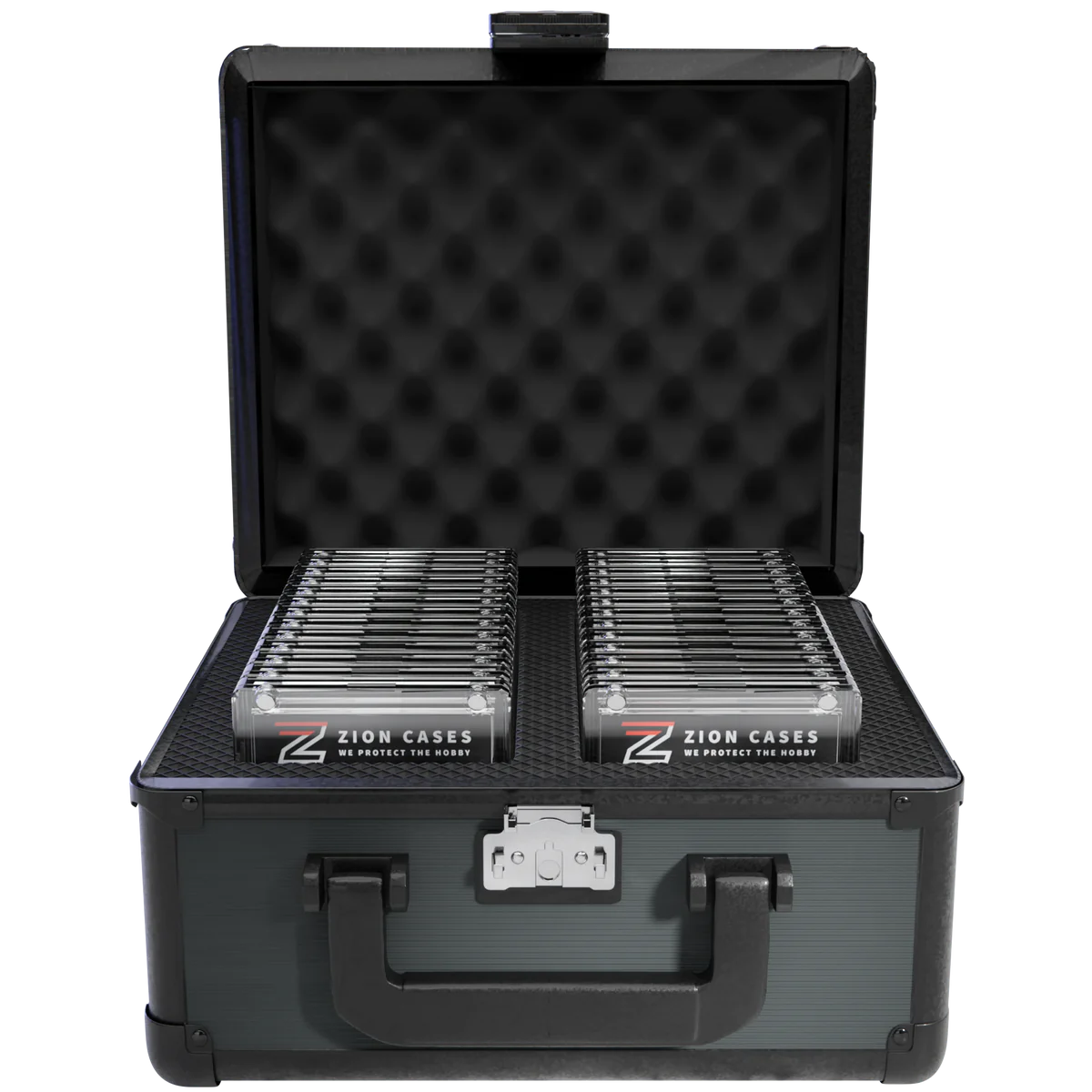 Zion Graded Lock Case Hard Shell With Locks 2 ROW SLAB CASE — Mintink