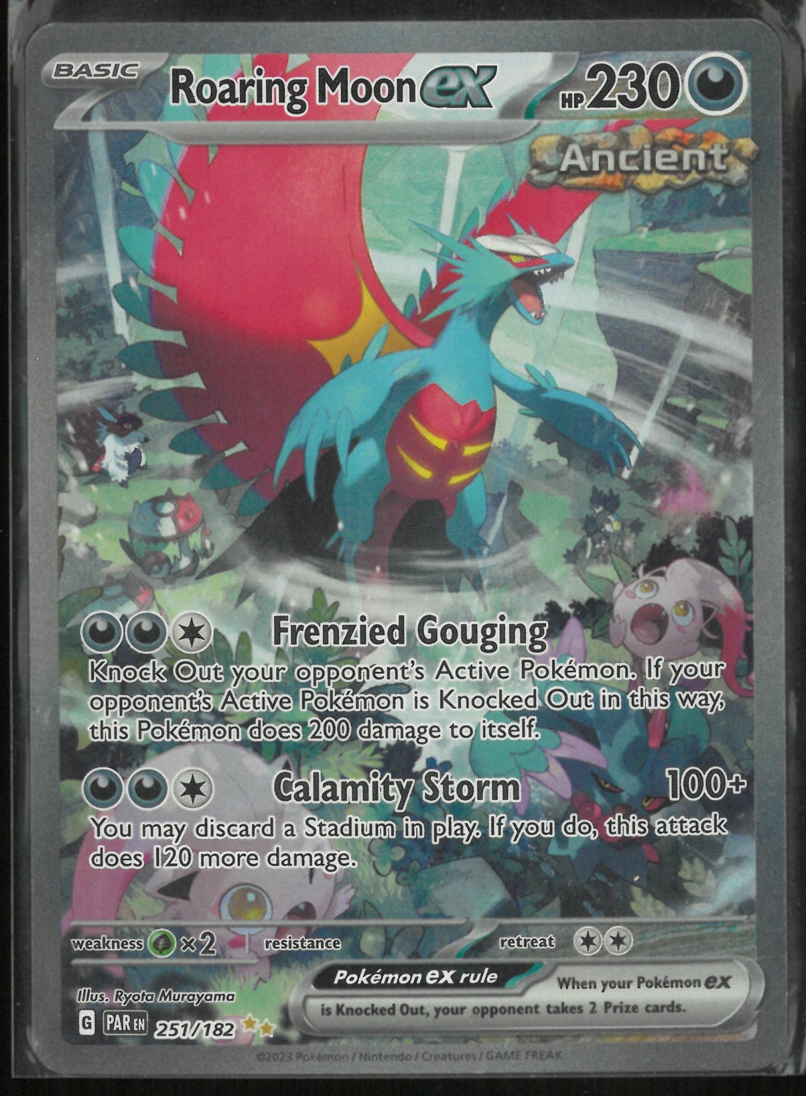 2023 Pokemon Paradox Rift Special Illustration Rare Roaring Moon ex 251/182